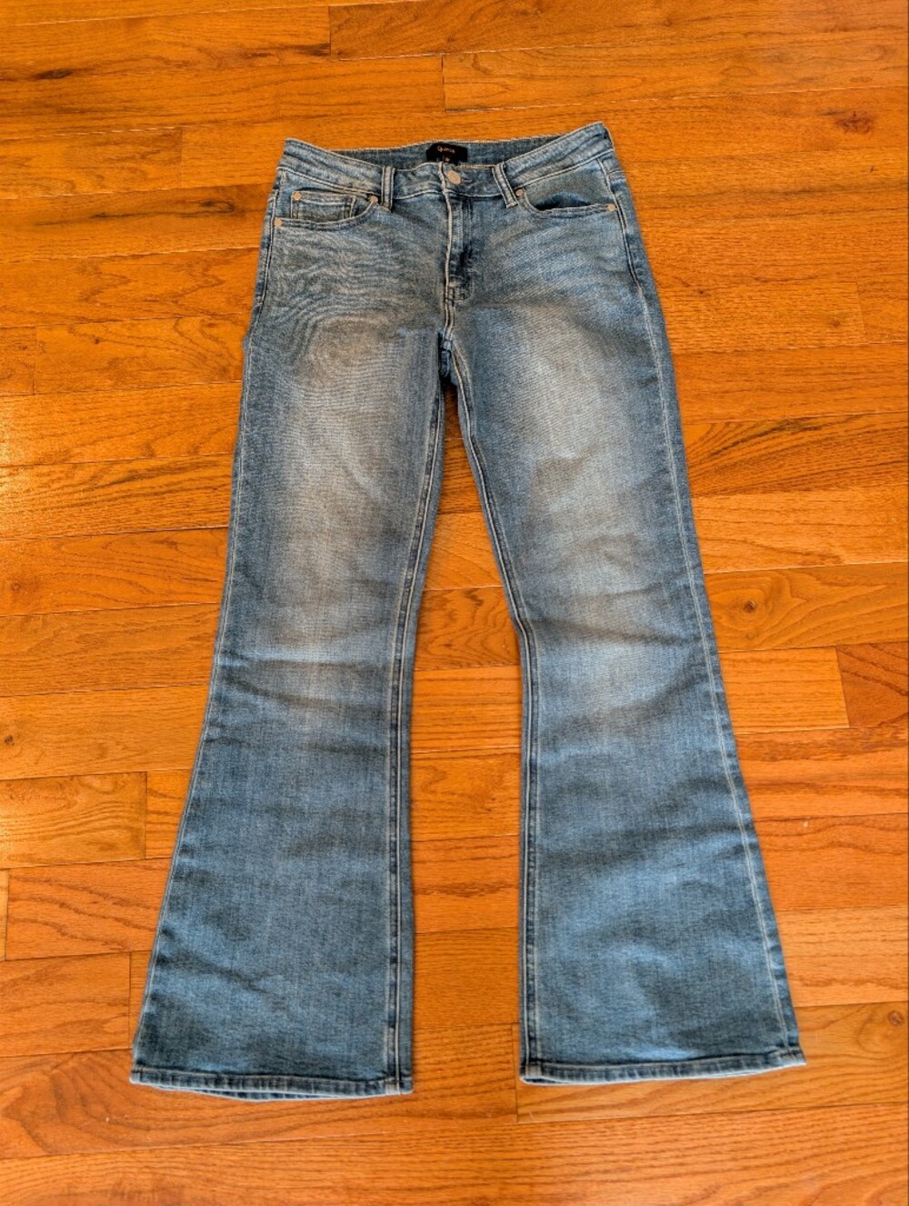Quince Bella Stretch Flare Jeans Medium Blue 29x29 NWOT